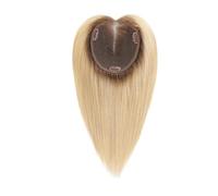 Topper for capelli umani con base svizzera da 6x5 pollici, topper veri 12 donne fermagli diradati in Remy Hairpiece Extension per Capelli(Ombre Blonde)