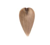 Topper for capelli umani con base svizzera da 6x5 pollici, topper veri 12 donne fermagli diradati in Remy Hairpiece Capelli Estensioni(Ombre Light Brown)