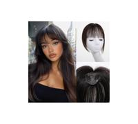 Topper for capelli umani con frangia d'aria, estensioni dei capelli con clip