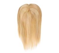 Topper for capelli umani corti da donna da 10 pollici, Topper for capelli 6x6,5 pollici Mono Base invisibile Clip for parte centrale in pezzi di capelli(18-613)