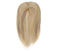Topper for capelli umani corti da donna da 10 pollici, Topper for capelli 6x6,5 pollici Mono Base invisibile Clip for parte centrale in pezzi di capelli Soffice e Naturale(8-27-613)