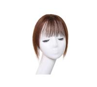 Topper for capelli umani da 10 pollici for donna, fermagli for capelli con base svizzera for uso quotidiano(HRFK1003-2-Bangs)