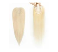 Topper for capelli umani da 16 pollici for donne con capelli che si assottigliano, base in pizzo invisibile fatto a mano da 3x4 pollici con 3 clip(60)