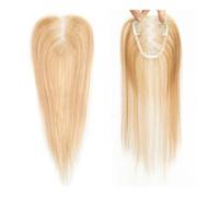 Topper for capelli umani da 16 pollici for donne con capelli che si assottigliano, base in pizzo invisibile fatto a mano da 3x4 pollici con 3 clip(18P613)