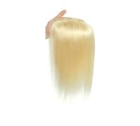 Topper for capelli umani da donna | For diradare i capelli e coprire le radici grigie(Blonde,18 INCH_10X12 CM)