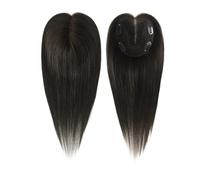 Topper for capelli umani for donne con capelli diradati, con 3 clip, base in pizzo svizzero legato a mano da 12 pollici Capelli Estensioni(Natural Black)