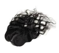 Topper for capelli umani ricci corti for donna, clip in topper ondulato parrucchino con base traspirante parrucchino parrucche posticci(14 inch,13x15cm)