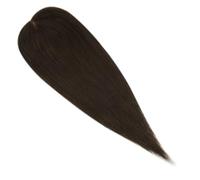 Topper for capelli umani veri invisibili e traspiranti, clip for parte centrale con base mono da 3x5 pollici in pezzi di topper for capelli da donna(Darkest Brown,16 inch)