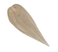 Topper for capelli umani veri invisibili e traspiranti, clip for parte centrale con base mono da 3x5 pollici in pezzi di topper for capelli da donna per Donne Affascinanti(P18-613,14 inch)