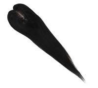 Topper for capelli umani veri invisibili e traspiranti, clip for parte centrale con base mono da 3x5 pollici in pezzi di topper for capelli da donna(Black,18 inch)