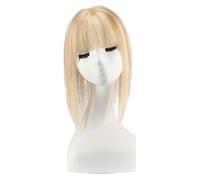 Topper for capelli veri for donna, 14 pollici con frangia, base 5"x5,5", 3 clip, copre i capelli diradati per Donne Affascinanti(FK010-7-LH)