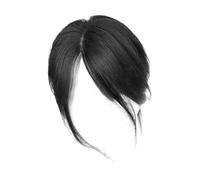 Topper frangetta a strisce al centro, a forma di frangia con striscia al centro - capelli naturali con volume extra per donna in eventi e vita quotidiana