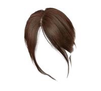 Topper frangetta a strisce al centro, a forma di frangia con striscia al centro - capelli naturali con volume extra per donna in eventi e vita quotidiana