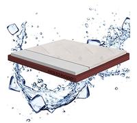 Topper Fresco CAUCCIU, sovra materasso MOLTO RIGIDO matrimoniale 160x195, correttore ortopedico RINFRESCANTE materasso Alto 6 cm, tessuto anallergico sfoderabile, in COOLER