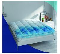 TOPPER ICE - Topper Rinfrescante Una Piazza e Mezza 120x195 cm - Topper Refrigerante con Elastici negli Angoli - Double Face, Soffietto 3cm, Lavabile in Lavatrice a 40 Gradi