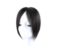 Topper in capelli umani for donne con capelli diradati senza frangia, 5 misure di base in pizzo tra cui scegliere, toupet Remy for uso quotidiano(8X12-25 cm)