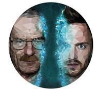 Topper in ostia, Cialde per torte e cupcake a Tema Breaking Bad, Cake Design, Dischi Commestibili, SENZA GLUTINE (12)
