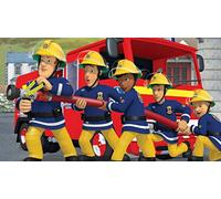 Topper in ostia, Cialde per torte e cupcake a Tema Sam Il Pompiere, Cake Design, Dischi Commestibili, SENZA GLUTINE (06)