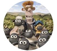 Topper in ostia, Cialde per torte e cupcake a Tema Shaun The Sheep, Cake Design, Dischi Commestibili, SENZA GLUTINE (11)