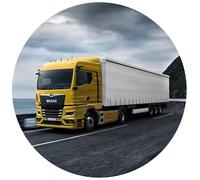Topper in ostia per torte e cupcake a Tema Camion, Cake Design, Dischi Commestibili, SENZA GLUTINE (11)