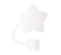 Topper in silicone per cannuccia, per Stanley da 30 e 1134 g, con simpatica stella, copertura per cannuccia riutilizzabile, per Stanley (bianco)
