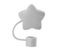 Topper in silicone per cannuccia, per Stanley da 30 e 1134 g, con simpatica stella, copertura per cannuccia riutilizzabile, per Stanley (grigio)