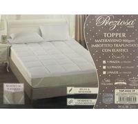 TOPPER MATERASSINO 1 POSTO 900GSM PREZIOSA HOME 4 ELASTICI CORRETTORE LETTO