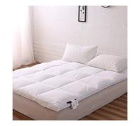 Topper Materasso Matrimoniale Extra Spesso Con Imbottitura In Piuma D'oca Coprimaterasso In Cotone Morbido Traspirante Giapponese Materasso Futon Singolo ( Color : White , Size : King-180*200cm )