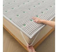 Topper Materasso Trapuntato Matrimoniale/Singolo/Una Piazza E Mezza Copri Materasso Sottile Coprimaterasso Imbottito Lavabile Traspirante Proteggi/Fodera Materasso con 4 Elastici Angoli(100x190cm,Gray