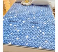 Topper Materasso Trapuntato,Topper Matrimoniale,Traspirante Copri Materasso Resistente,Coprirete o Coprimaterasso Protegge Il Materasso dall'Usura e,Blue a,150x200cm/59x79in