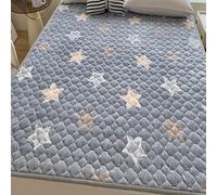 Topper Materasso Trapuntato,Topper Matrimoniale,Traspirante Copri Materasso Resistente,Coprirete o Coprimaterasso Protegge Il Materasso dall'Usura e,Gray b,150x200cm/59x79in