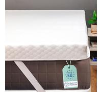 Topper Matrimoniale 200x200 Alto 4 cm Correttore in Foam per Materasso con Federa in Tessuto Antiacaro Sfoderabile e Lavabile e Materiale Antiscivolo per Letto e Divano Letto per Sonni Migliori