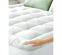 Topper matrimoniale Cloud-Like Comfort - Protezione in viscosa di bambù ultra morbida, traspirante e rinfrescante - 160x190 cm, vestibilità profonda