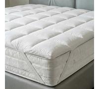 Topper Matrimoniale Maxi One in Cotone con Imbottitura di 1100gr/mq e soffietto 8cm - NON SCIVOLA con Cinghie Angolari - Facile da Lavare, Trapuntato (180x200cm)
