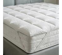 Topper Matrimoniale Maxi One in Cotone con Imbottitura di 1100gr/mq e soffietto 8cm - NON SCIVOLA con Cinghie Angolari - Facile da Lavare, Trapuntato (180x200cm)