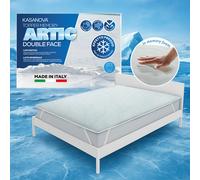 Topper matrimoniale memory Artic effetto rinfrescante bianco