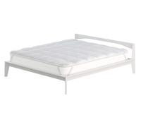Topper Matrimoniale Trapuntato 300 gr/mq con Elastici Fancy Bianco