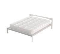 Topper Matrimoniale Trapuntato 800 gr/mq con Fascia Coprimaterasso Morfeo Bianco