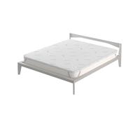 Topper MEMORY con fodera, Silver, Matrimoniale 160x190cm