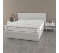 Topper Memory Foam ALOE letto Matrimoniale 160x190 cm, altezza 5 cm, Made in Italy, Rivestimento Sfoderabile e Lavabile, Coprimaterasso con Elastici per fissaggio al materasso