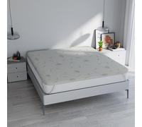 Topper Memory Foam ALOE letto Matrimoniale 160x190 cm, altezza 5 cm, Made in Italy, Rivestimento Sfoderabile e Lavabile, Coprimaterasso con Elastici per fissaggio al materasso