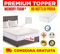 Topper Memory Foam | Correttore Materasso 6cm | Correttore | Antibatterico