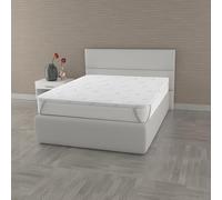 Topper Memory Foam SILVER letto Piazza e Mezza Francese 140x190 cm, altezza 5 cm, Made in Italy, Rivestimento Sfoderabile e Lavabile, Coprimaterasso con Elastici per fissaggio al materasso
