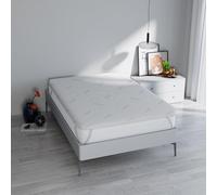 Topper Memory Foam SILVER letto Singolo 80x190 cm, altezza 5 cm, Made in Italy, Rivestimento Sfoderabile e Lavabile, Coprimaterasso con Elastici per fissaggio al materasso