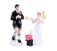 Topper Nuziale Coppia Calcio in Resina, Statuine Sposi per Torta | Decorazione per Cerimonie e Festeggiamenti, Figura Sintetica che Non Sbiadisce, Non Si Deforma