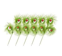 Topper Per Albero Di Natale - Decorazioni Per Albero Di Natale Da 17 Pollici, Ornamenti Per Puntale Per Alberro Di Canna A 3 Punte, Decorazione Per Di Natales Con Canna Riccia Per Interni Ed Este