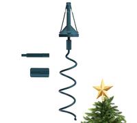 Topper per Albero di Natale, Topper Albero Universale in Plastica Verde Christmas Tree Topper con Attacco Regolabile per Ornamenti Delle Cime Degli Alberi, per Maggior Parte Dei Tipi di Base