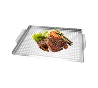 Topper per barbecue - Griglia di ricambio in acciaio inox - Attacco con drenaggio, utensile da cucina per patio, giardino, spiaggia, campeggio, , viaggi e feste