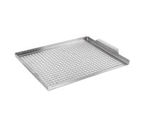 Topper per barbecue, in acciaio inox, con drenaggio, accessori da cucina per barbecue per cene in famiglia, viaggi, patio, picnic, feste in giardino e spiaggia