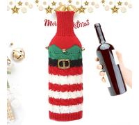 Topper per bottiglie di vino - Copertina per vestire la bottiglia,Sacchetti riutilizzabili per coprire bottiglie di vino di Natale per la decorazione della tavola da pranzo delle feste di